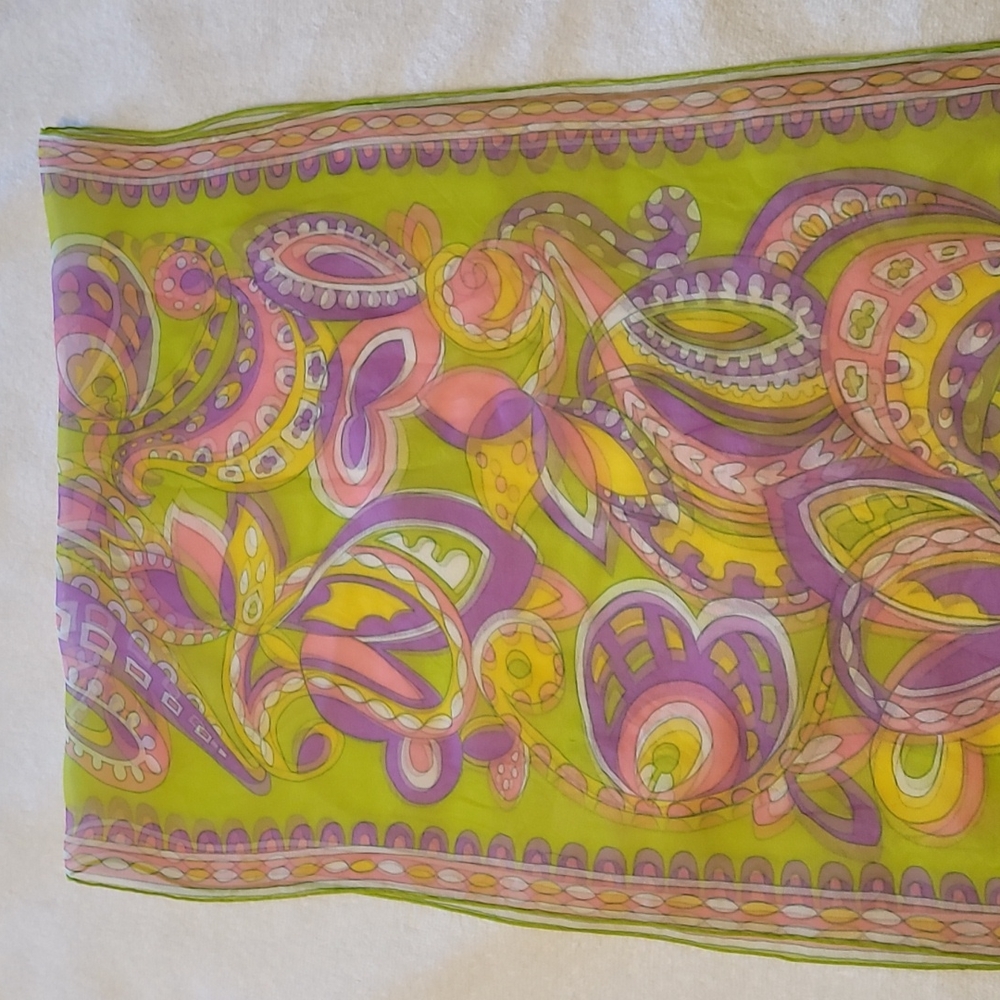 Burmel scarf silk blend vintage hand rolled